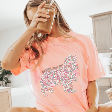 English Bulldog Mom Floral Comfort Colors T-Shirt